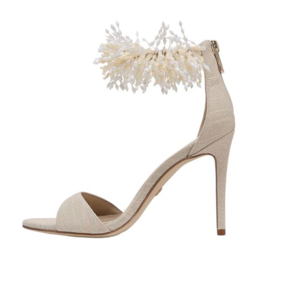 NWT SAM EDELMAN GILLIE ANKLE STRAP SANDAL HEELS WOMENS SIZE 7/8/9 *SPARKLY* - Picture 8 of 10